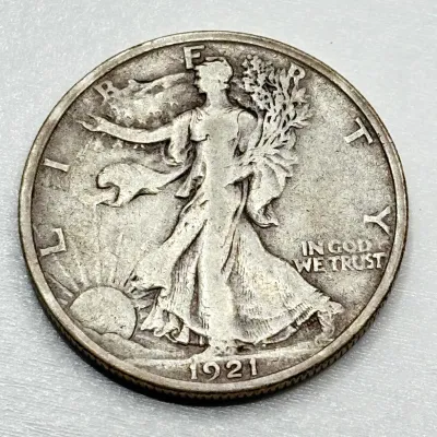 1921 - Walking Liberty - Silver Half Dollar