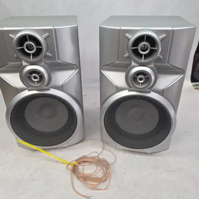 Pair of Vintage Sharp CP-MPX850 Bookshelf Speakers w/ Wiring