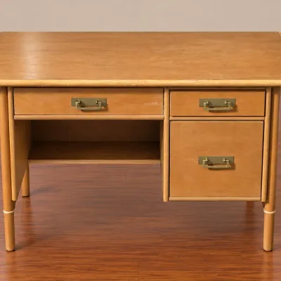 Vintage Bamboo Rattan Writing Desk