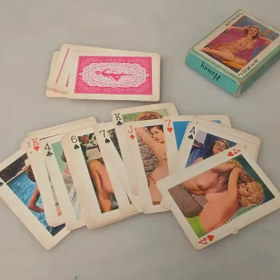 Vintage Miniature Full Color Nude Playing Card Set
