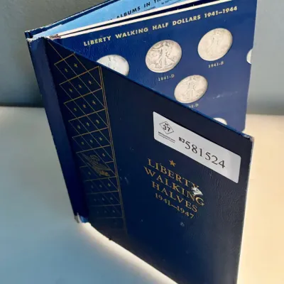 Book of 20 Walking Liberty Half Dollars - Date Range 1941 - 1947