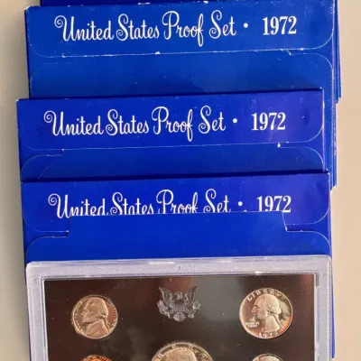 Lot of 4 - 1972 - United States Proof Sets