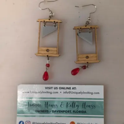Custom Made Guillotine Earrings