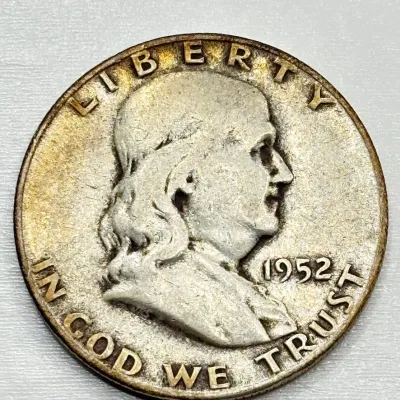 1952 S - Silver Franklin Half Dollar