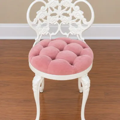 Vintage Mid-Century Kessler Cast-Iron Vanity Chair