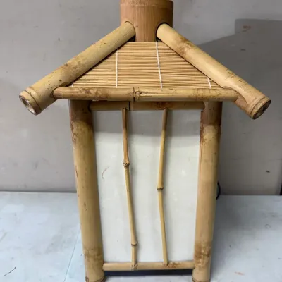 Tarogo Japanese Style Bamboo and Rice Paper Accent Table Lamp