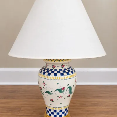 Vintage Glazed Porcelain Table Lamp