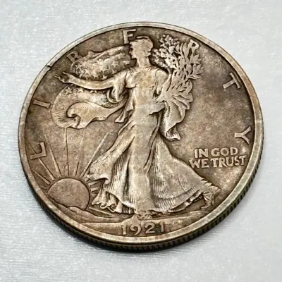 1921 D - Walking Liberty - Silver Half Dollar