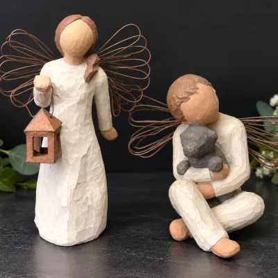 Willow Tree Angel of Comfort and Angel of Hope Figurines by Susan Lordi - Set of 2 - Potterville
