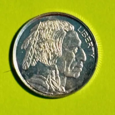 1/10 Troy Ounce .999 Fine Silver Coin - Indian Head Design