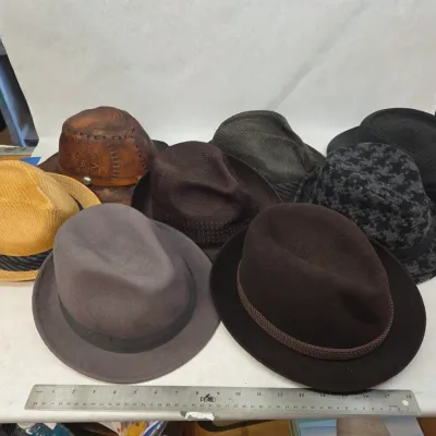 8 Vintage Men's Hats Size X-Large