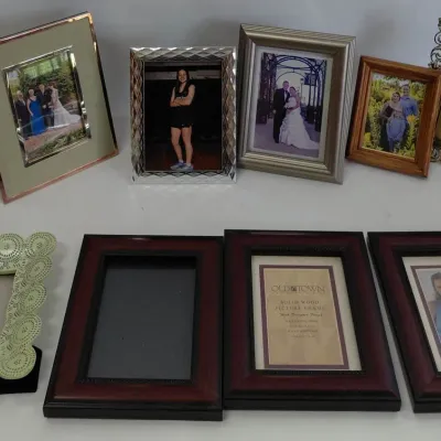 Vintage Frame Collection - Wood, Metal, 3 Matching