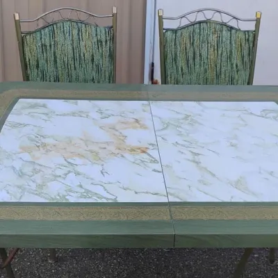 Vintage Green Dinette Table and Matching Chairs