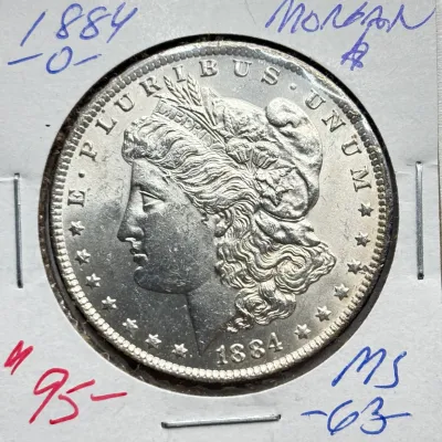 1884 O - Morgan Silver Dollar - MS63