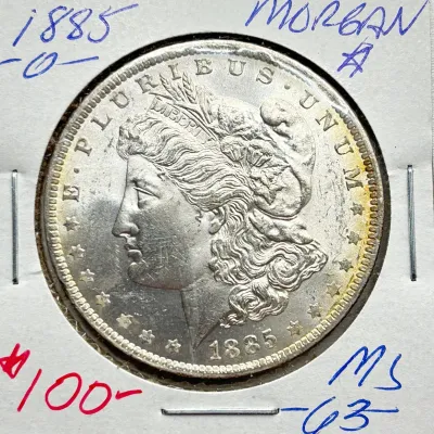 1885 O - Morgan Silver Dollar - MS63