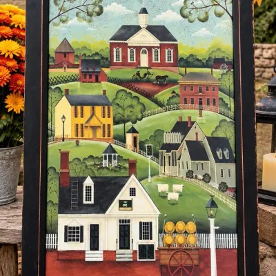 Karen Cruden Williamsburg Summer Print, Showing the 1770 Courthouse - Signed - Potterville