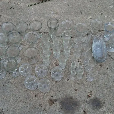 Sale Photo Thumbnail #37: Small Collection of Various Glass Servingware