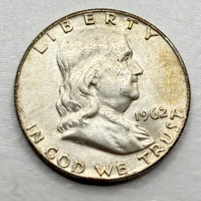 1962 D - Silver Franklin Half Dollar