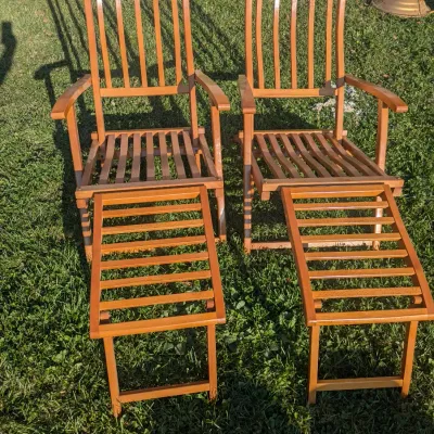 Sale Photo Thumbnail #93: Foldable wooden garden chairs 