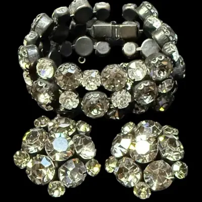 Sale Photo Thumbnail #70: Regency Bracelet & Unsigned Matching Earrings