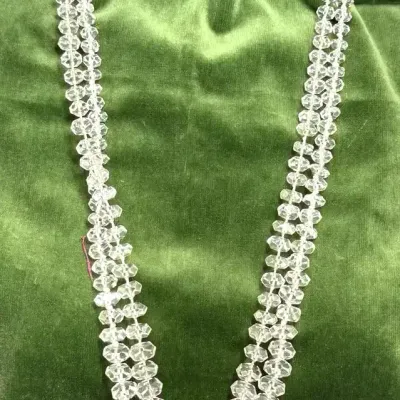 Sale Photo Thumbnail #94: Two Rock Crystal Faceted Bead Necklaces