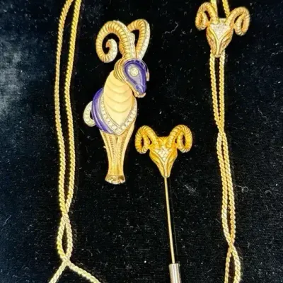Sale Photo Thumbnail #136: Figural Ram Jewelry: Panetta & Others