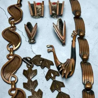 Sale Photo Thumbnail #21: Large Collection Of Copper Jewelry