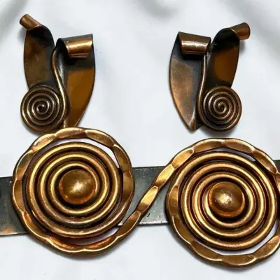 Sale Photo Thumbnail #42: Renoir Hand Made Copper Brooch