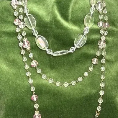 Sale Photo Thumbnail #92: Two Necklaces: Flat Bead & Decorative Bead Styles
