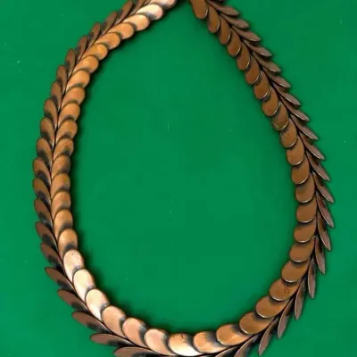 Sale Photo Thumbnail #52: Francisco "Frank" Rebajes Unsigned "Leaf" Necklace