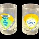 Set of four vintage Nolan Ryan commemorative glass tumblers featuring printed graphics of his career milestones, including his 7...