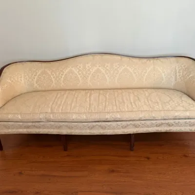  02 Hickory Chair Cream Patterned Sofa