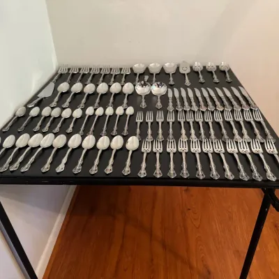 Oneida Stainless Flatware with Serving Pieces