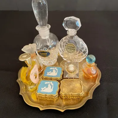 Vintage Perfume Bottle & Compact Collection – Lenox Crystal, Cristal d’Arques & Max Factor