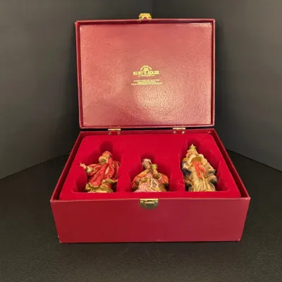 Kurt Adler Vatican Library Three Kings Figures with Case