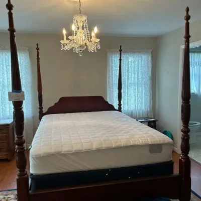 Queen Size Carved Wood Four Poster Bed – Made in USA