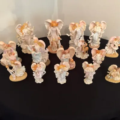 Roman Seraphim & Other Angel Figurines, 15 Pc