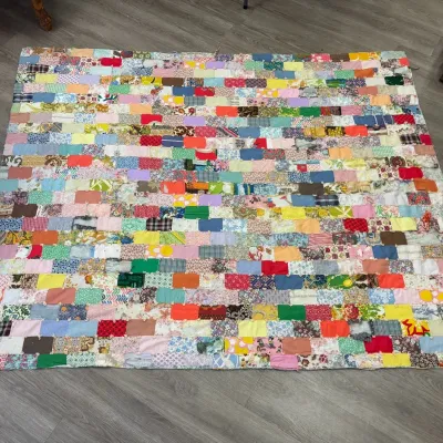 93x78” Vintage Patchwork Handmade Quilt