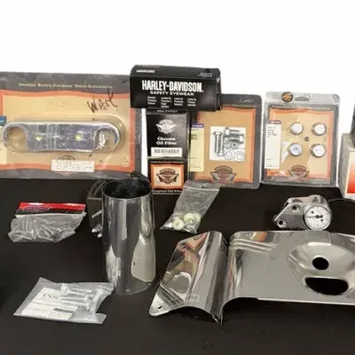 Assorted Harley-Davidson & Custom Motorcycle Parts Lot