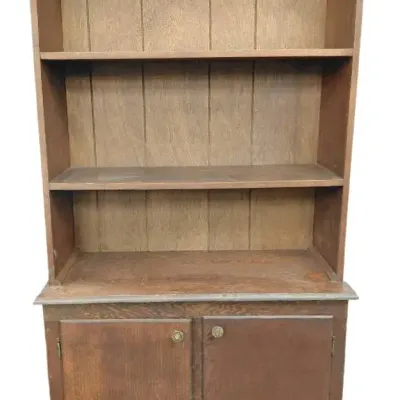 Vintage Wooden Stepback Cupboard