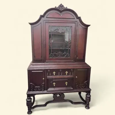 Jacobean Revival Style China Cabinet