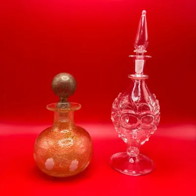 2 Gorgeous Glass Perfume Bottles