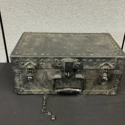 Vintage Military Style Metal Chest