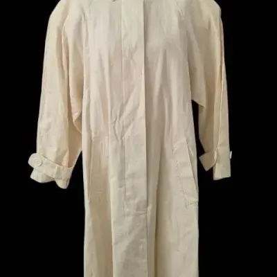 Vintage Williwear Cream Single Breasted Duster/trench Coat