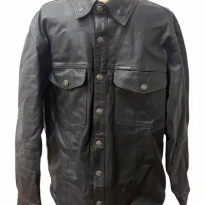 Size Large Men’s Black Leather Harley-Davidson Jacket