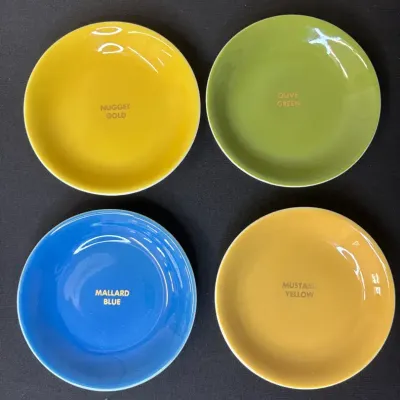 Vintage Set Of 4 Syracuse China Colorful Sauce Dishes