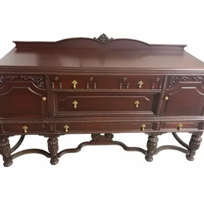 Vintage Jacobean Revival Style Sideboard