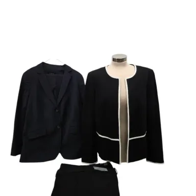 2- Talbots 2 Piece Suits Plus Navy Barely Boot Slacks