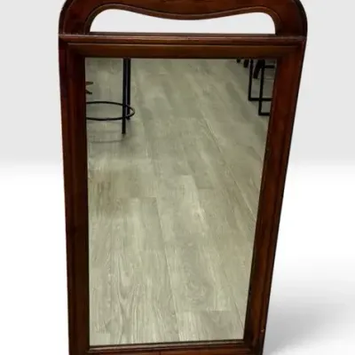 Wall Mirror W/ Wheat Carving Embellishment 45x21.5”