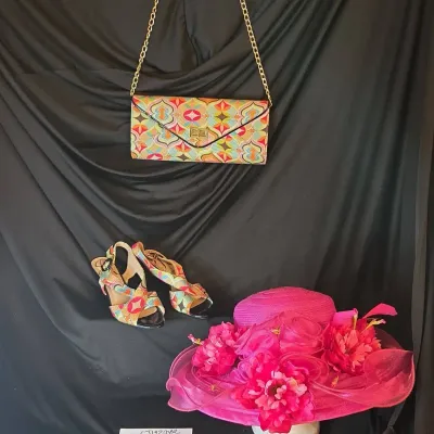 J. Renee Matching Purse And Shoes & Forbusite Derby Hat